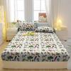 1 Lenzuolo con angoli opaco stampato con fiori, piante, animali, Copriletto stampato per camera da letto, Biancheria da letto (Federe escluse)
