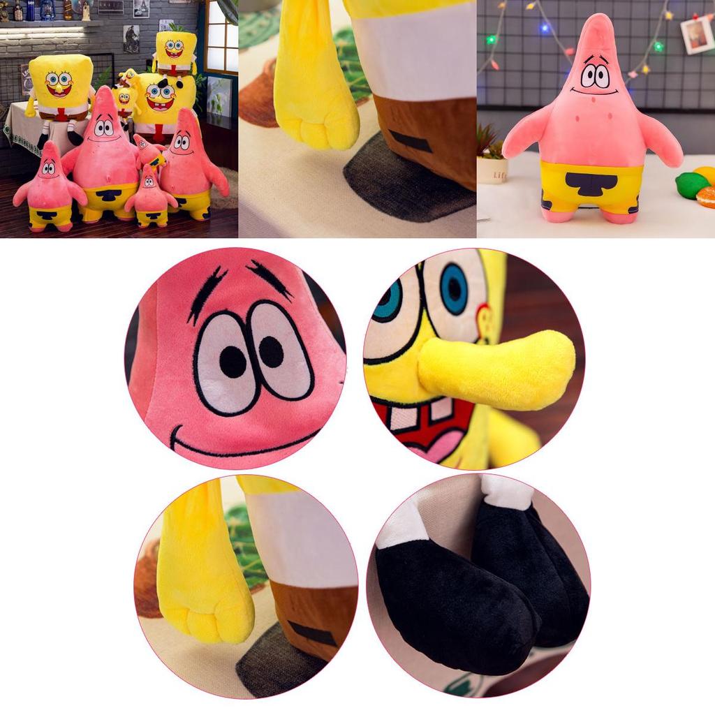 Spongebob Patrick Star Plush Toy Soft Stuffed Doll Cute Cushion Kids Girls Gift