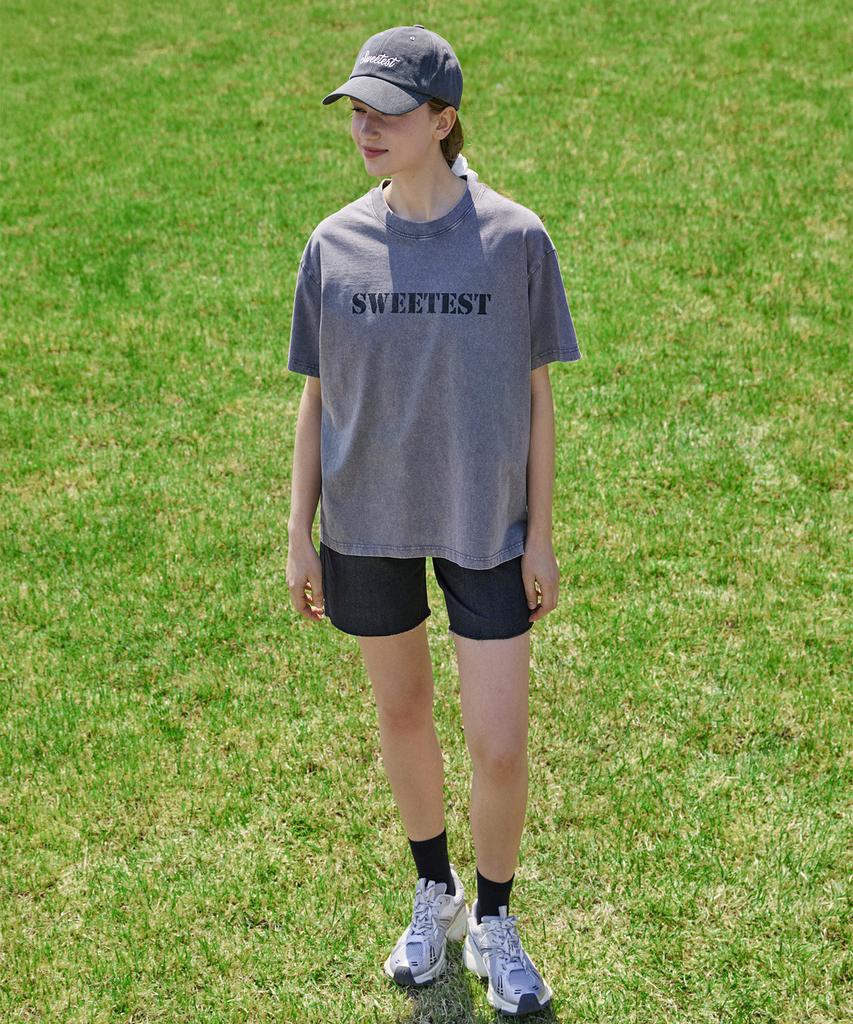 SWEET SOUP Pigment Loose Fit T-Shirt_Grey(Wb5Stf1)