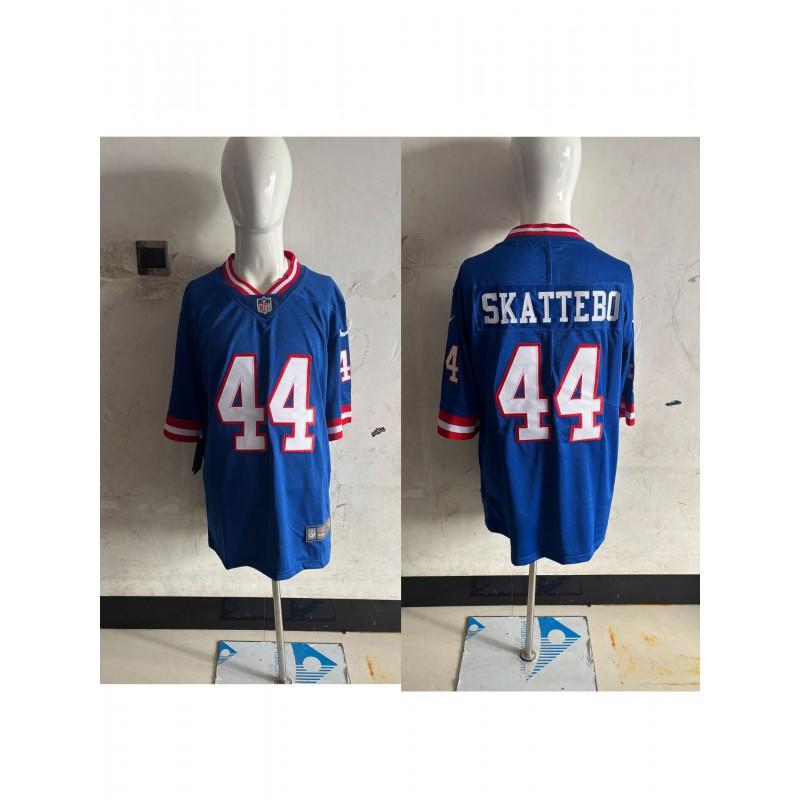 T-shirt de sport surdimensionné en mélange de coton brodé NFL New York Giants pour homme Vêtements décontractés pour fans de rugby