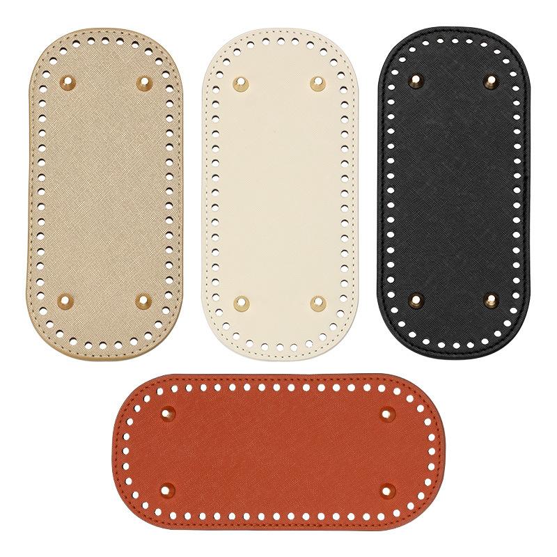 Handmade Bag Accessories Leather Base 22*10cm52 Hole Oval Bag Bottom Accessories for Base Plate for DIY Braided Bags