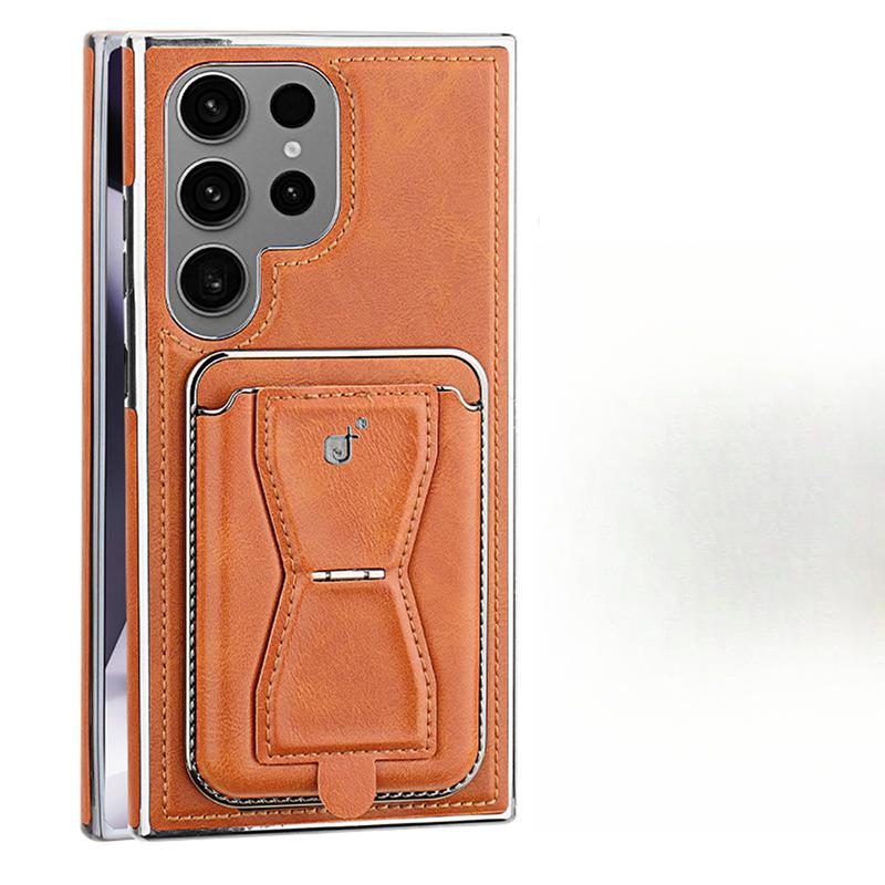 Galaxy23plus Business Men's Leather Case with Magnetic Charging for Samsung S24Ultra Phone Case and Card Holder