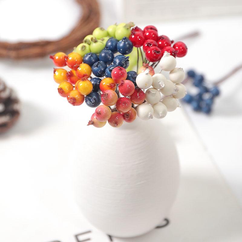 10cm Foam Christmas Berry Bouquet Artificial Flowers DIY Wreath Decoration for Home Room Wedding Decoration Candy Box Gifts