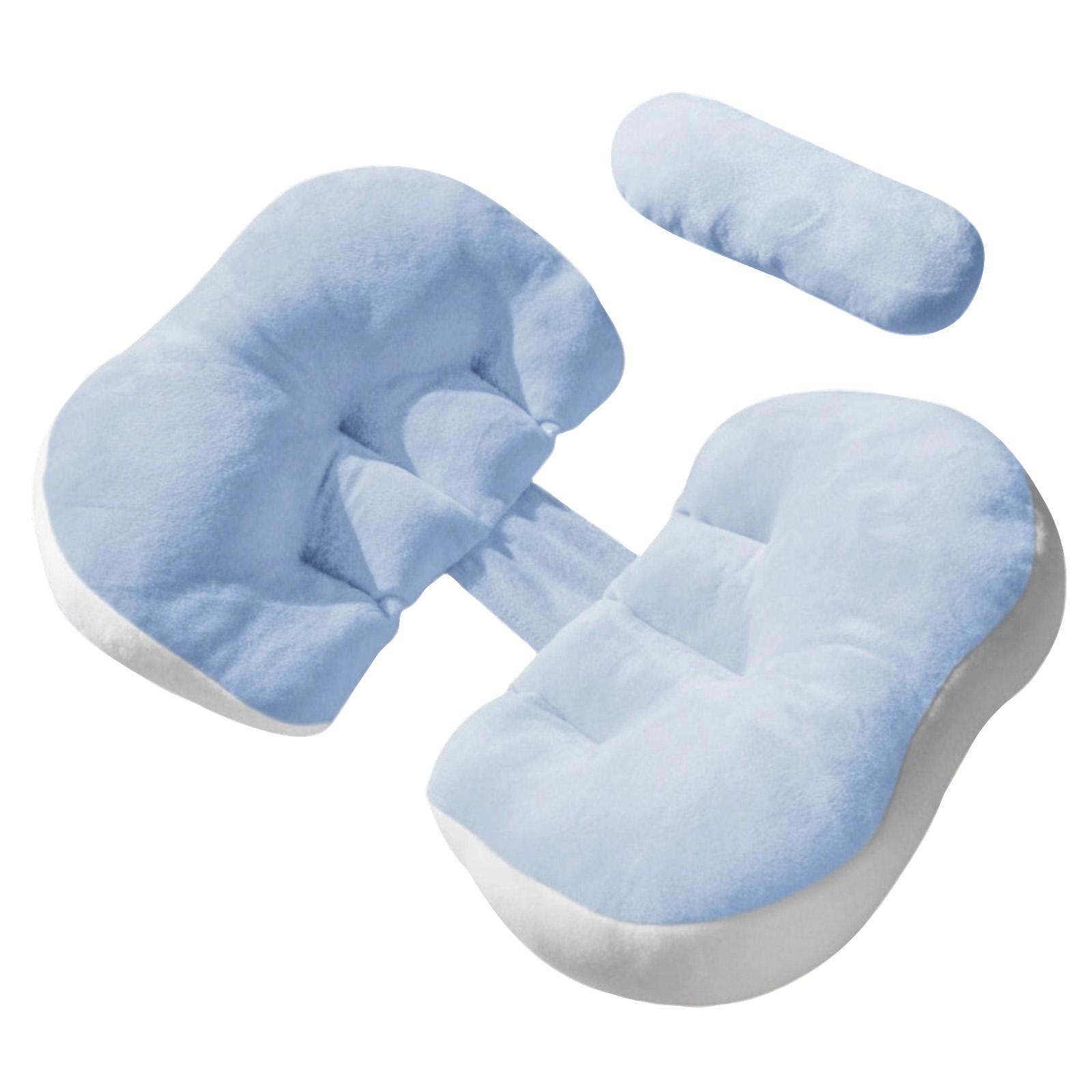 

Pregnancy Pillow Maternity Side Sleeper Pillow with Waist Support and Leg Spacer for Comfortable Rest and Sleep during Pregnancy and Postpartum S синий