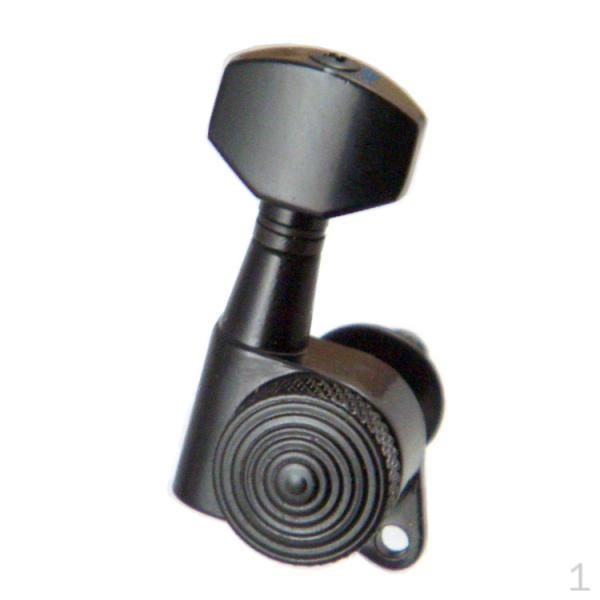 Black Guitar Machine Heads Tuning Peg for Acoustic Electric Guitars 6R