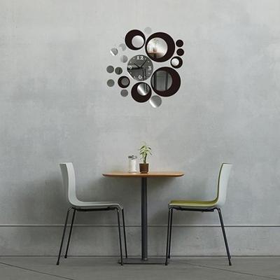 Relógio acrílico design efeito espelho mural adesivo de parede moda decoração de casa artesanato
