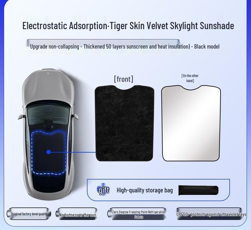 Xiaomi YU7 Electrostatic Sunroof Sunshade for Panoramic Sun Protection and Heat Insulation
