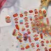 Tomoni Embossed Chinese Festive Nail Art Stickers - Wealth God Design