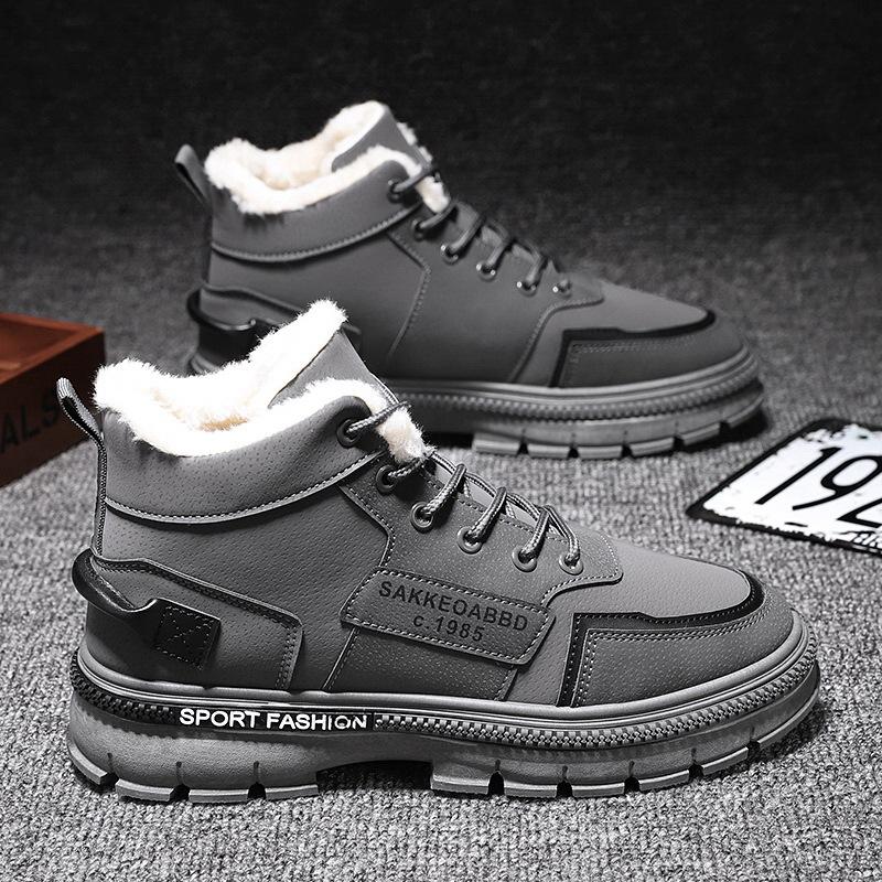 Fashion Men Boots Men's Winter Shoes Fashion Snow Boots Shoes Plus Size Winter Sneakers Ankle Men Shoes Winter Boots Black Blue Footwear