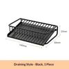 No Drill Shower Soap Rack Drainer Waterproof Wall Mounted Kitchen Sink Organizer for Dishwashing Detergent Rag