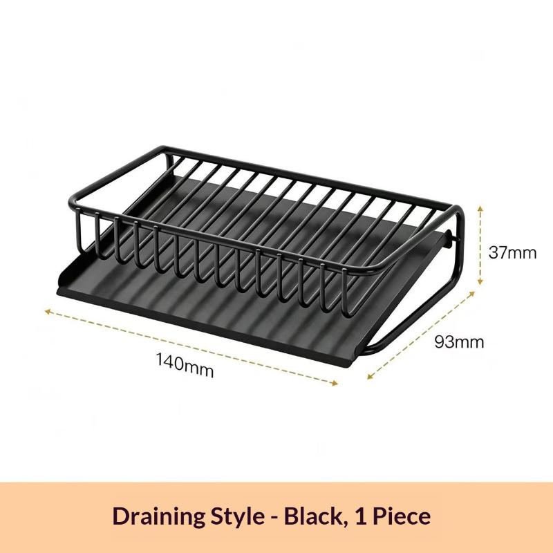 No Drill Shower Soap Rack Drainer Waterproof Wall Mounted Kitchen Sink Organizer for Dishwashing Detergent Rag