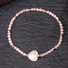 Natural crystal bracelet, pink crystal, white crystal, sweet heart bracelet, jewelry