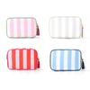 Fashion Striped Cosmetic Bag Tassel Portable Canvas Bags Large Capacity High-Value Makeup Organizer Travel