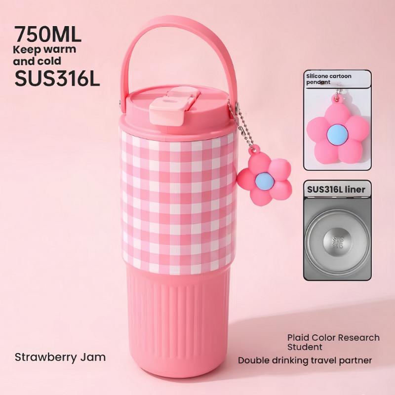 750Ml Stainless Steel Water Bottle With Double-Wall Vacuum Insulation