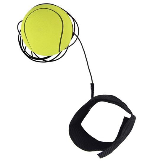 Wrist Return Ball Portable High Elasticity Tear-Resistant Football Shape Bouncy Ball Wristband Toy Indoor Supply