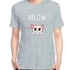 Funny Sound Of A Cat Meow Cat Lover Fashion Graphic T Shirts Summer Cotton New Shirts And Tshirts Unisex Oneck Print T Shirt