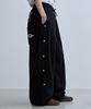 Lujeoseukeulleob Star Stud Wide Fleece Sweatpants Black