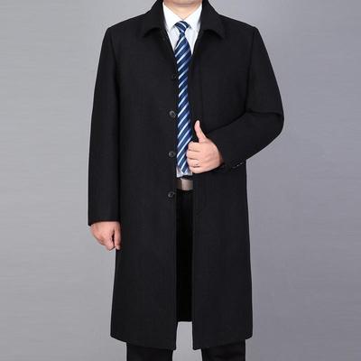 Cappotto in lana da uomo Cappotto in misto lana autunno uomo Giacca lunga in lana invernale