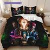 Fantasy Warriors Unite Three-piece set (1 * duvet cover + 2 * pillowcase, without core) 2D Flat Bedding set Duvet cover and pillowcase
