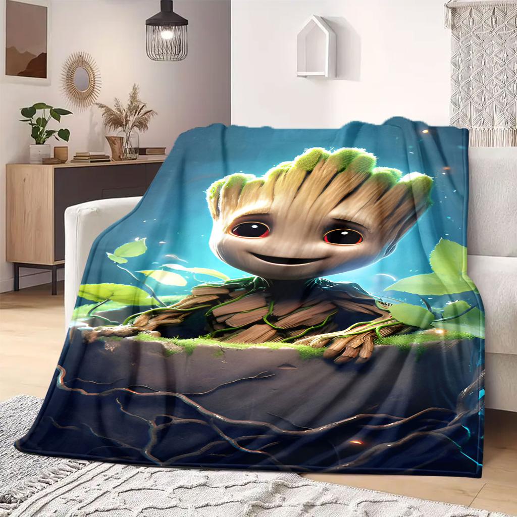 Marvel Flannel Blanket Print for Sofas Beds Bedrooms Chairs Travel Picnics Cartoon Home Decor Decor