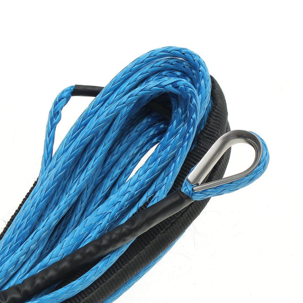 Buy 15mx6mm ATV Winch Rope Cable Line Synthetic Towing Rope 6400lbs for ...