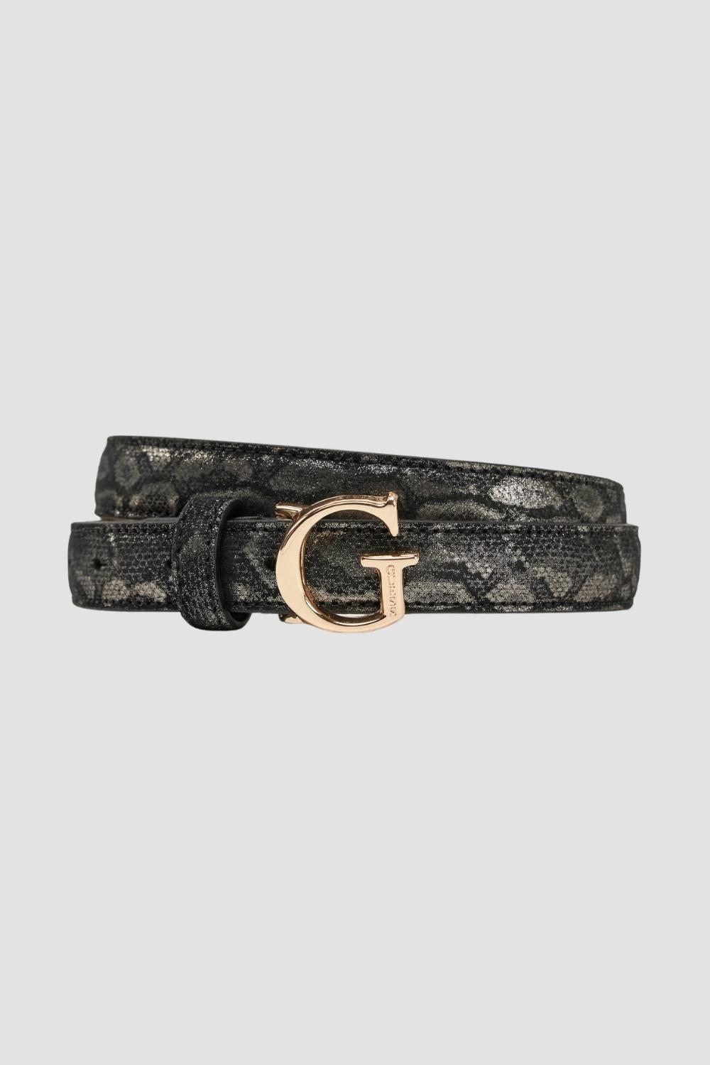 Ceinture Femme Noire Guess Avec Impression Serpent Ceinture Réglable H30 S black