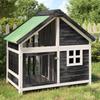 vidaXL Kennel Gray 96x60.5x87 cm Solid Pine Wood