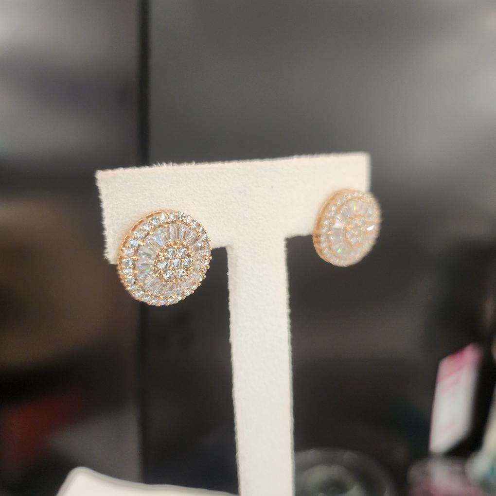 ARTRIA Crystal Material Tepa Cubic Round Earrings APSERDG0001