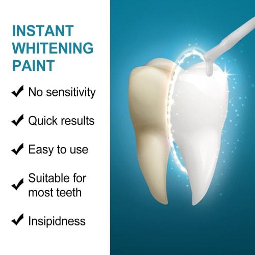 Instant Teeth Whitening Paint, Gentle, Non-Irritating Tooth Cleaning Coating, Effective Teeth Whitening Essence Gel Pen, Instant Whitening Dental Lacq