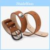 Ceinture en cuir inspirée pour femmes avec boucle à ardillon noire pour looks punk et style urbain