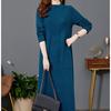 Half Turtleneck Knitted Dress for Women In Autumn and Winter Solid Color Loose Long Sweater Casual Women's Wear