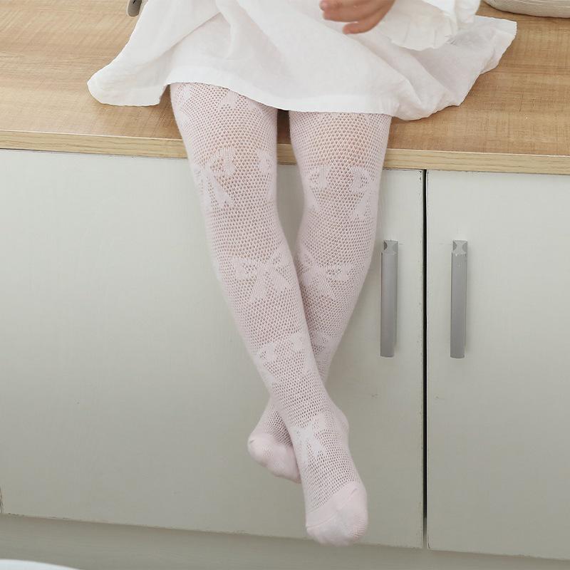 Girls' Ultra-Thin Mesh Tights with Butterfly Design - Spring/Summer Stockings for Dance and Outerwear