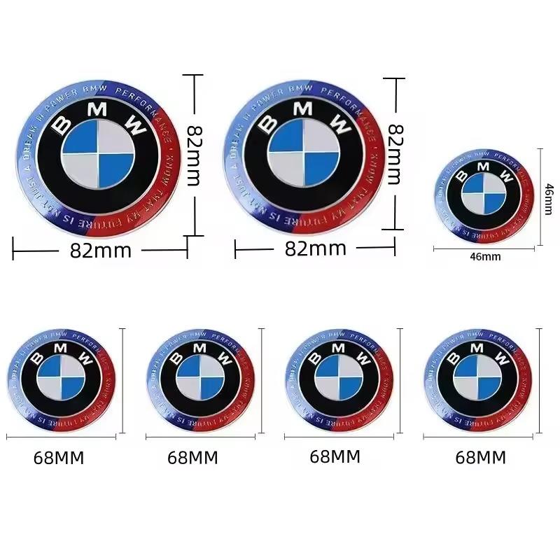 7 szt./zestaw Logo 50. Rocznicy Samochodu Do BMW G30 G31 G38 G11 G12 G20 G28 F10 F48 F49 G01 F20 F21 F22 Pokrywa Dekoracyjna Felgi