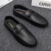 Dress Trend Autumn Lightweight Men's Loafers Doudou Shoes Simple Korean Version Non-slip Men's Shoes Small Leather Shoes Thick-soled Breathable