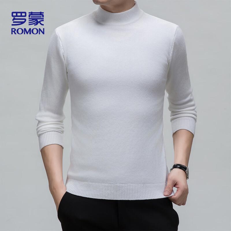 ROMON Men's Fleece-Lined Half-Turtleneck Sweater