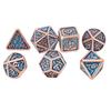 7pcs Metal Dice Set Portable Delicate Polyhedral Dice Role Playing Game Props for Halloween Party