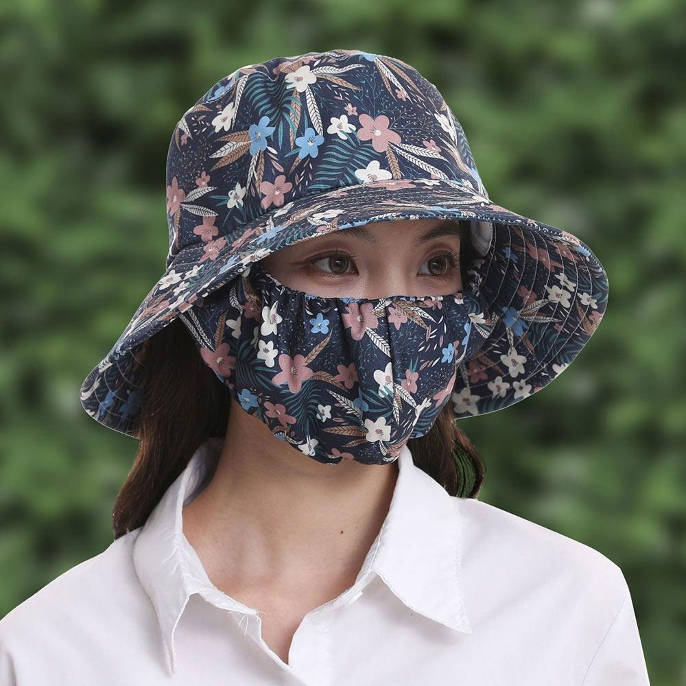 Anti-UV Tea Picking Cap Wide Brim Sun Visor Cap Fashion Agricultural Work Hat  for Women