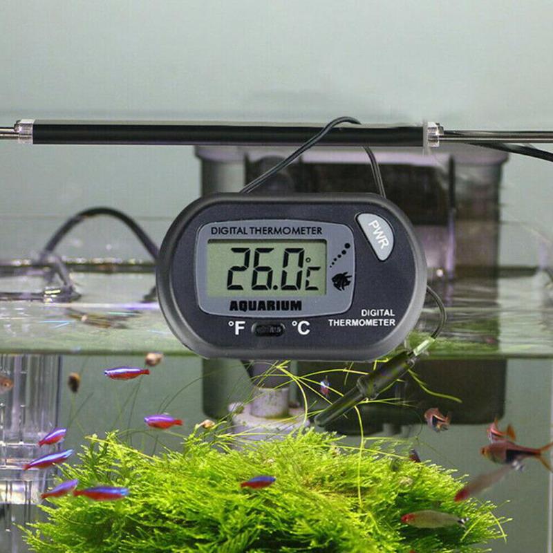 LCD Digital Water Temperature Meter High Accuracy LCD Display Thermometer for Aquarium Fish Tank Reptile Habitat