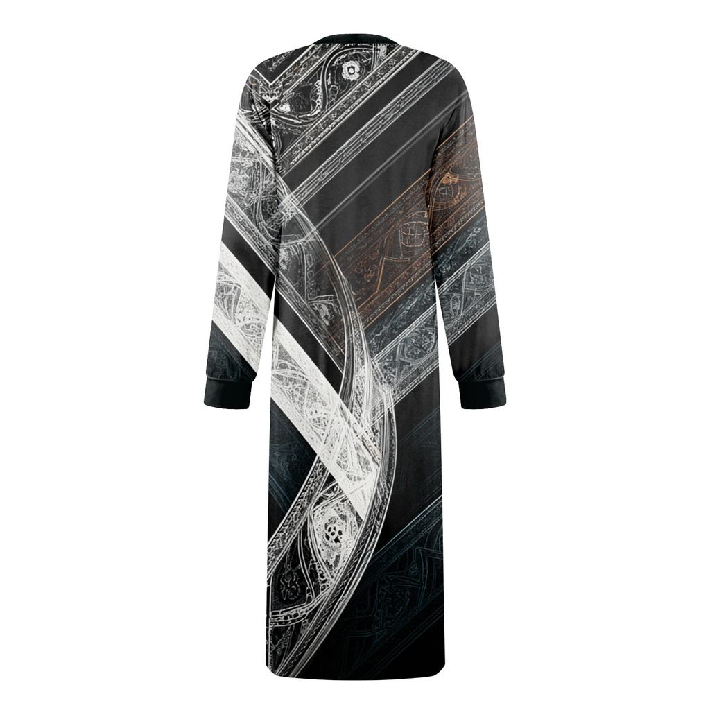 Women's Nightgown Long Loungewear V-neck Nightdress With Pockets
