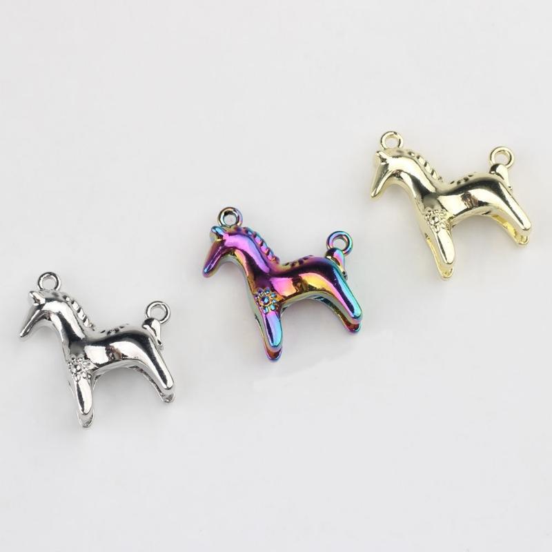 2Pcs Alloy Pony Pendant Animal Horse Charms Diy Necklace Bracelet Earrings Keychain Accessories Handmade Jewelry Making