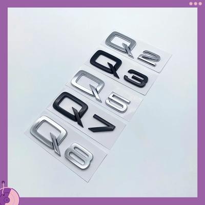 G7 3D ABS Chrome Glossy Black Letters Numbers Emblem for QQ6 A3 A4 A5 A6 A7 A8 Q2 Q3 Q5 Q7 Car Trunk Lid Nameplate Badge Sticker