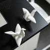 Modern Minimalist Sculpture Geometric Origami Cranes Figurine, Sculpture, Shelf Office Desk Ornament Accent, Nordic Creative for Bookshelf Paper