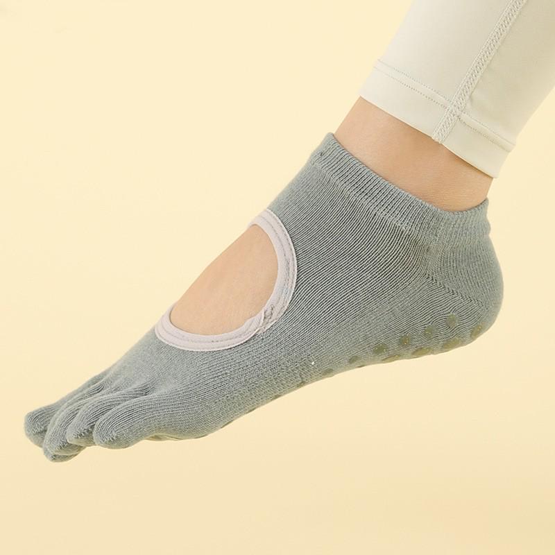 Women's Non-Slip Five-Toe Cotton Boat Socks - Invisible, Shallow Mouth Style for Spring and Summer