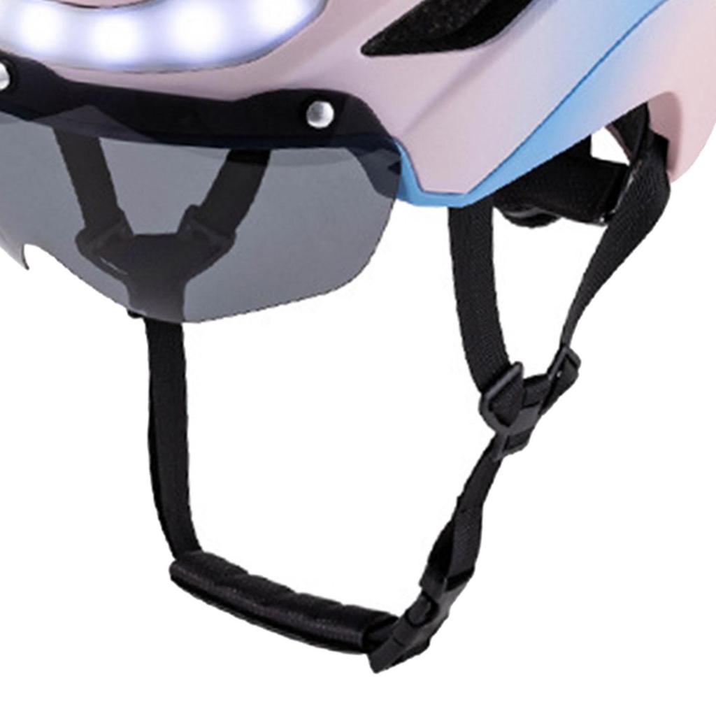 Fahrradhelm mit Licht Stoßabsorbierend Verstellbarer Kinnriemen Modern Sport