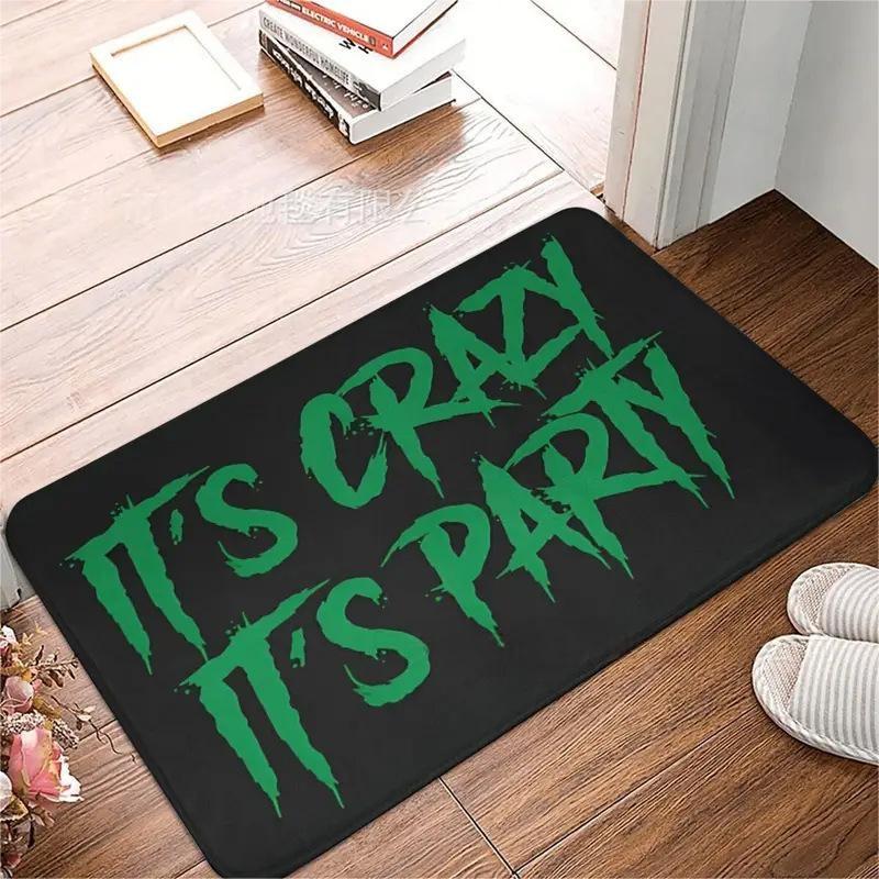 Gothic Skeleton Carpet Mat Skull Red Roses Rug Welcome Text Black Non-Slip Home Decoration Halloween Floor Mats Kitchen Mat