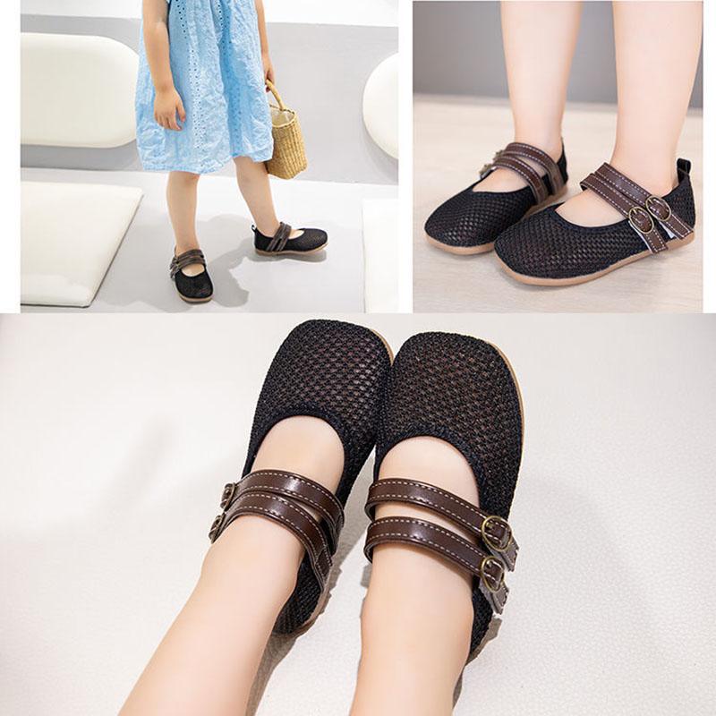 Children's Shoes Korean Girl Princess Shoes Breathable Hollow Net Sandals Children 1-2 Years Old Soft Sole Toddler Shoes