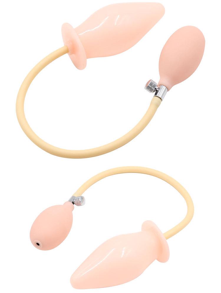Inflatable Expanding Butt Plug and Penis Masturbator for Women - Anal Dilator and Expander Sex Toy