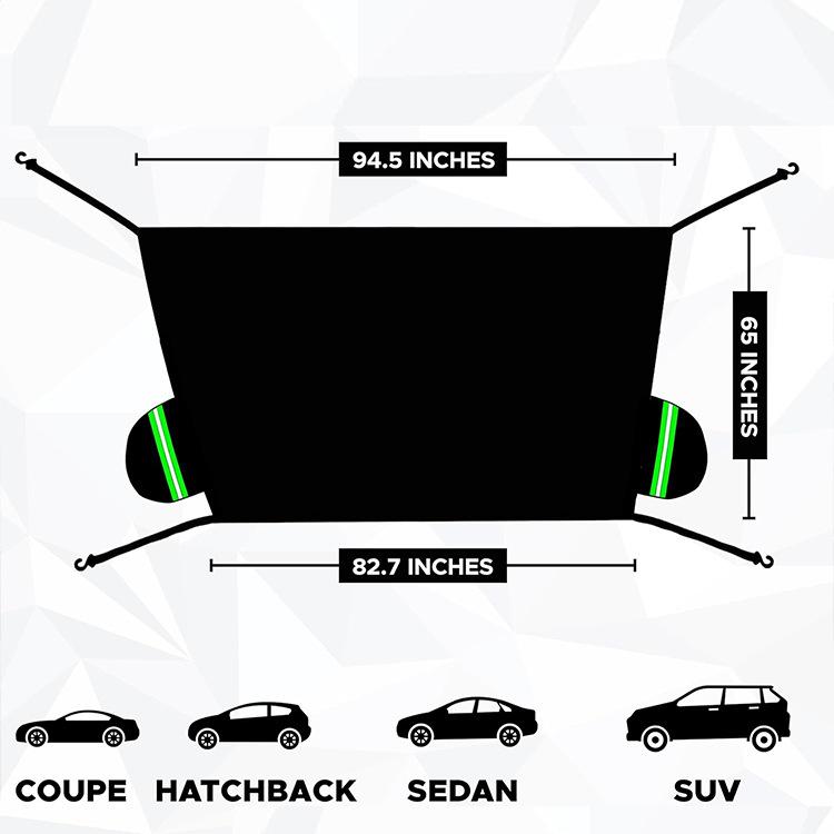 Car Windshield Cover Snow Ice Frost Protector Sun Shade Snow Cover Winter Windproof Front Windshield Protector Universal Fit for SUV Sedan