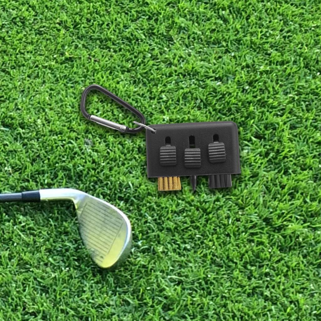 Golf Club Cleaning Brush 3 in 1 Groove Cleaner Tool for Tournament