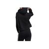 Adidas Neo Logo Print Cropped Sports Hoodie Women Tops Black GP5591
